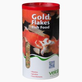 Gold flakes fish food