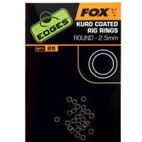 FOX CAC543: Kuro coated rig rings round 2,5 mm