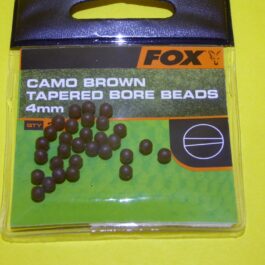 FOX CAC396: Camo brown Tapered bore beads 4 mm